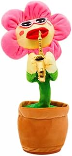 Jouet de saxophone chantant en peluche douce et créative amater avec motif tournesol