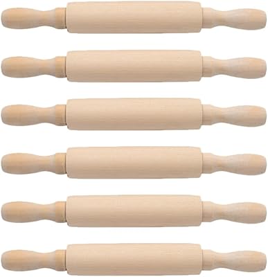 Mini rouleau à pâtisserie en bois : 6 mini rouleaux pâte pour enfants. La boutique en ligne DIAYTAR COTE D'IVOIRE propose une expérience d'achat en ligne UNIQUE et personnalisée. Avec plus de 300 000 références de produits à disposition, les clients peuvent choisir parmi une large gamme de catégories pour trouver ce qu'ils cherchent. La boutique est également connue pour ses promotions et ses offres spéciales régulières.