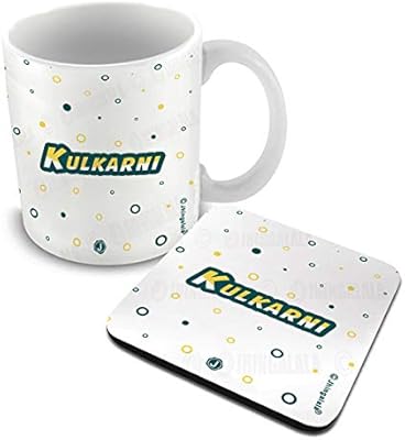 Tasse à café, thé en céramique jhingalala avec dessous de verre, tasse imprimée