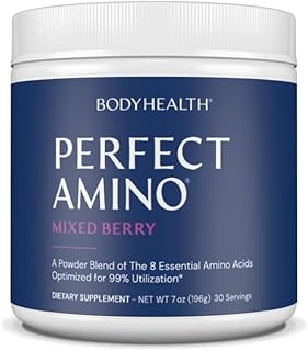 Poudre de baies mélangées bodyhealth perfect amino (30 portions) meilleure boisson de récupération avant et après l'entraînement, supplément énergétique de 8 acides aminés essentiels avec 50 % de bcaa, 100 % biologique, 99 % d'utilisation. DIAYTAR COTE D'IVOIRE est une boutique en ligne généraliste proposant plus de 300000 références pour répondre à tous vos besoins. En tant que leader du e-commerce en Cote d'Ivoire, nous nous engageons à offrir les meilleurs produits et services à nos clients.