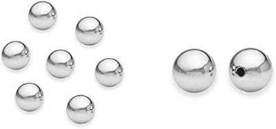 Perles en argent pour boucles d'oreilles, colliers, bracelets, bracelets de cheville, pendentifs, cristal