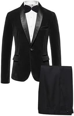Widefo costume en velours pour hommes 2 pièces coupe ajustée à un bouton costume ajusté pour mariage, dîner, bal de promo. DIAYTAR COTE D'IVOIRE, c'est plus de 300 000 produits à portée de clic, avec des marques réputées et des nouveautés constamment ajoutées. La boutique en ligne propose également des promotions et des réductions régulières pour vous aider à économiser. Le paiement en ligne est sécurisé et les commandes sont livrées rapidement.