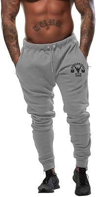 Pantalon de jogging pour hommes course à fermeture éclair sport décontracté