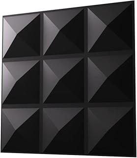Panneaux en plastique pvc enigma 3d forme pyramidale noir facile à