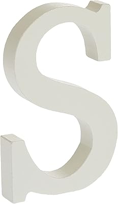 Rosie moment décoration murale en bois lettre s pour chambre d'enfant, 18 cm