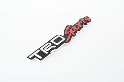 Autocollant d'insigne d'emblème de voiture de sport trd en alliage d'aluminium rouge noir