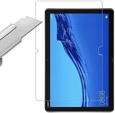 Protecteur d'écran huawei mediapad m5 lite 10.1, clear hd installation facile, verre trempé