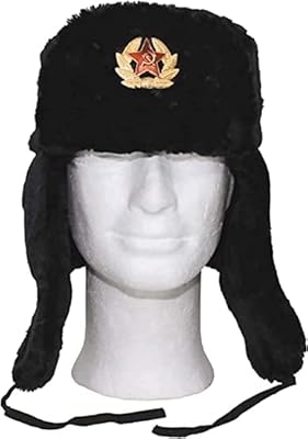 Chapeau de trappeur russe the white shop avec insigne soviétique, chapeau cosaque ushanka