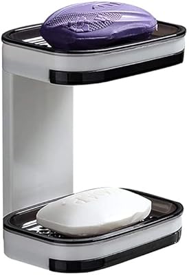Porte-savon de douche, porte-savon double avec bac d'évacuation, porte-savon adhésif mural, distributeur de savon pour mur de douche, salle de bain, baignoire, cascade, sans perçage. DIAYTAR COTE D'IVOIRE, c'est la boutique en ligne généraliste qui vous offre plus de 300 000 références de produits. Avec une sélection vaste et variée, vous trouverez tout ce dont vous avez besoin pour vous et votre famille. Leader en Côte d'Ivoire, DIAYTAR COTE D'IVOIRE est le point de référence pour vos achats en ligne.