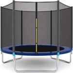 Jeu de trampoline pour sports de plein air et jardin avec clôture