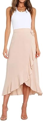 Vndflag jupe mi-longue taille haute à volants et ourlet fluide pour femme. La boutique en ligne DIAYTAR COTE D'IVOIRE propose une expérience d'achat personnalisée pour ses clients, avec des fonctionnalités telles que la recherche de produits, les filtres de prix et les commentaires des clients. Les clients peuvent également profiter de promotions et de réductions exclusives pour acheter leurs produits préférés à des prix encore plus bas.
