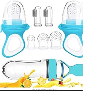 Outil d'alimentation pour bébé, paquet de 2 sucettes d'alimentation aux fruits, 5 sucettes de dentition en silicone de tailles différentes, 1 paquet de cuillère d'alimentation aux fruits en silicone pour bébé. DIAYTAR COTE D'IVOIRE est la boutique en ligne leader en Côte d'Ivoire, offrant une vaste sélection de produits à des prix compétitifs. Avec plus de 300 000 références, vous êtes sûr de trouver ce que vous cherchez. DIAYTAR COTE D'IVOIRE garantit une livraison rapide et sécurisée de vos commandes.