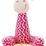 Siège de canapé pour enfants iwanto, meuble moelleux confortable avec motif girafe