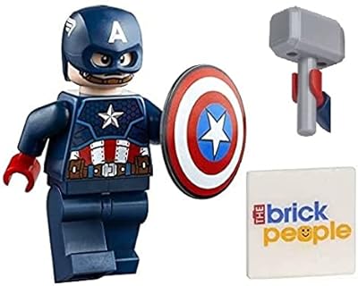 Lego super heroes : figurine captain america avec bouclier et mjolnir