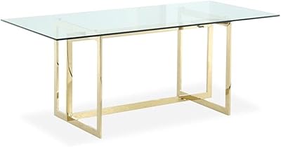 Table à manger éblouissante en métal 8 places de homes r us
