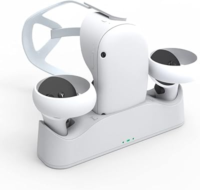 Kit de station de chargement making tech oculus quest 2, comprenant 2 batteries et étuis rechargeables, un support pour casque et une double poignée magnétique. DIAYTAR COTE D'IVOIRE est une boutique en ligne généraliste proposant plus de 300 000 références de produits, faisant d'elle le leader du marché ivoirien. Elle offre une large gamme de produits afin de satisfaire les besoins de sa clientèle. DIAYTAR COTE D'IVOIRE se distingue par sa qualité de service et sa livraison rapide.