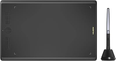 Tablette graphique huion h610x 10 x 6,25 pouces avec 8 touches multimédia