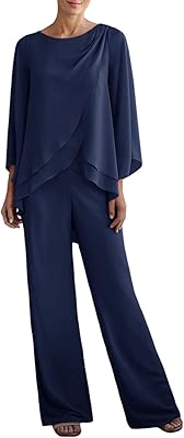 Costume 2 pièces en mousseline de soie pour femme, pantalon pour mère