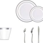 150 pièces/ensemble de couverts en plastique jetables haut de gamme en or rose/or/argent