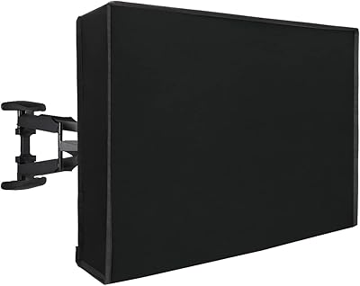 Housse tv d'extérieur étanche pour téléviseur 50-52 pouces avec housse inférieure, tissu épais