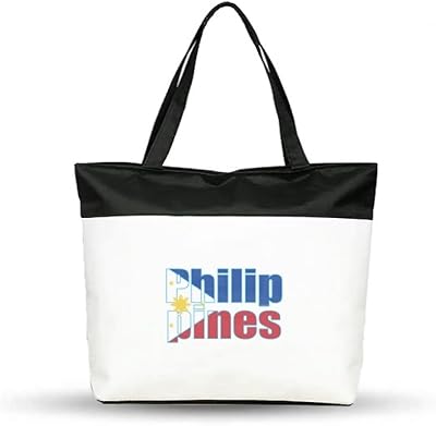 Sac fourre-tout en toile de coton avec nom du drapeau des philippines, épicerie