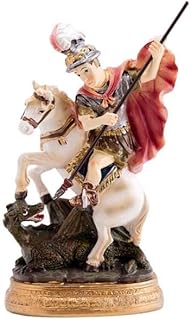 Figurine drw san george sant jordi en résine peinte à la main 12