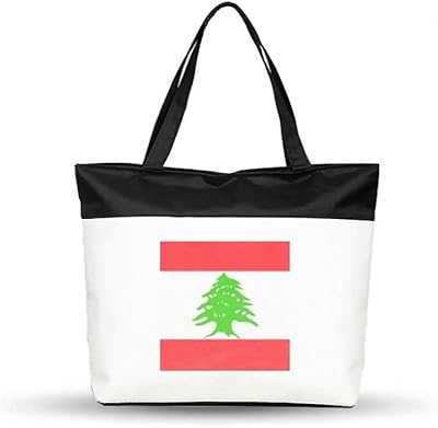 Sac fourre-tout en toile de coton avec drapeau national du liban, pays d'asie