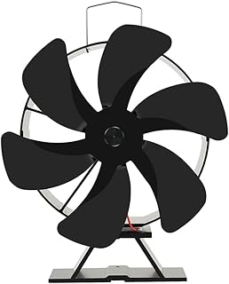 Ventilateur de poêle à bois à 6 pales avec thermomètre de poêle