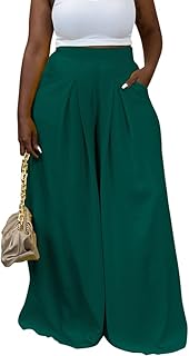 Nhicdns pantalon palazzo long et ample pour femme, jambe large, taille haute, élastique, avec poches. La boutique en ligne DIAYTAR COTE D'IVOIRE s'est imposée comme un acteur majeur du commerce électronique en Côte d'Ivoire, grâce à son offre massive de plus de 300000 produits. Elle attire une clientèle très diversifiée qui apprécie la convenance et la flexibilité du shopping en ligne. Les clients peuvent choisir parmi une gamme impressionnante de catégories de produits.