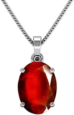 Pendentif gomed naturel 9,00 carats (pendentif en pierre d'héssonite gomed pendentif plaqué argent)
