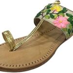 Sandales kolhapuri de créateurs indiens pour femmes, chaussures plates mojari ethniques chappal kolhapuri