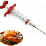 1 paquet de seringue d'injecteur de marinade en plastique avec aiguille à viande