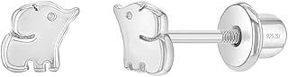 Boucles d'oreilles en argent sterling 925 pour filles avec bébé éléphant et motif porte-bonheur - boucles d'oreilles suspendues pour enfants - légères et sûres pour les oreilles sensibles, éléphant 4 mm x 4 mm, boucles d'oreilles à fil de 7 mm, métal, sans pierres précieuses. DIAYTAR COTE D'IVOIRE se distingue par sa qualité de service, sa fiabilité et ses prix compétitifs, ce qui en fait la destination préférée des consommateurs ivoiriens pour leurs achats en ligne.