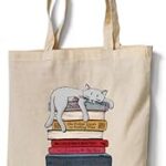 Sac fourre-tout réutilisable en toile de coton écologique / shopping / sac à