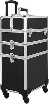 Grande trousse de maquillage professionnelle de voyage portable à roulettes, noire, 3 couches. En tant que leader du marché en Côte d'Ivoire, DIAYTAR COTE D'IVOIRE continue d'innover et de s'améliorer pour répondre aux besoins évoluant de ses clients. La boutique en ligne investit constamment dans les dernières technologies pour améliorer l'expérience d'achat et offrir des services de plus en plus personnalisés. Avec une présence en ligne solide, DIAYTAR COTE D'IVOIRE est devenue une référence incontournable pour les achats en ligne en Côte d'Ivoire.