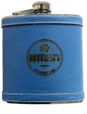 Flacon de hanche de 6 oz avec couvercle bleu - compact 1, obtenez-en