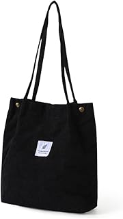 Grand sac fourre-tout en velours côtelé pour femme, taille 40 x 12 x