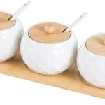 Ensemble de 3 bols à épices en porcelaine dagnol, ensemble de sucrier