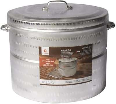 Marmite mandi en aluminium everbright avec support en acier et couvercle pour lahm