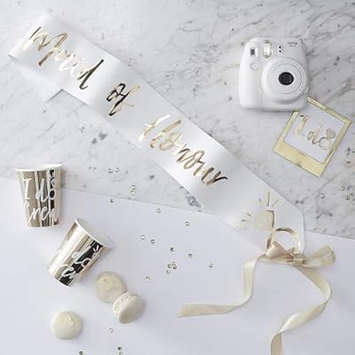 Ginger ray blanc et feuille d'or i do crew maid of honor 1