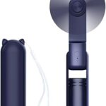 Mini ventilateur portable baysky avec batterie rechargeable 1200 mah, port usb et 3