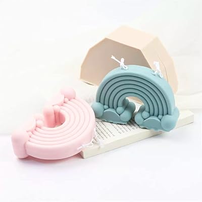 Moule de bougie en silicone rainbow bridge, moule en résine de ciment