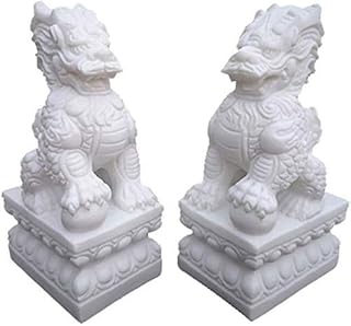 Qilin/chi lin kylin une paire de statues du feng shui chinois, statue