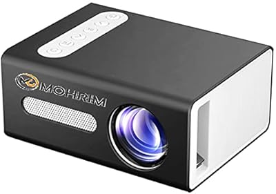 Mini projecteur led portable morem t300 pour home cinema, aux, ordinateur usb