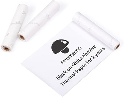 Papier d'imprimante thermique antiadhésif fomimo de 110 mm de largeur, compatible avec l'imprimante