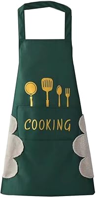 Tablier de cuisine avec côtés essuyables à la main pour femmes et hommes