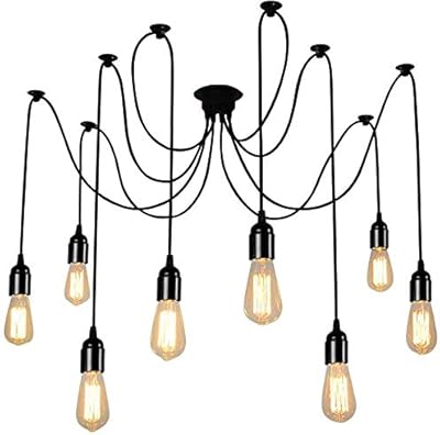 Yukia vintage noir industriel multi réglable bricolage araignée plafond lustres éclairage suspendu pour hôtel chambre décor à la maison (8 têtes). DIAYTAR COTE D'IVOIRE a réussi à combiner une offre produit étendue avec un service client de qualité, lui permettant ainsi de se démarquer parmi les autres boutiques en ligne de Côte d'Ivoire. Les clients apprécient la facilité d'utilisation du site, les descriptions détaillées des produits et les évaluations fiables des autres acheteurs, autant d'éléments qui renforcent la confiance dans la marque.