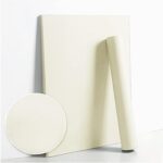 Dimoon 236 "x17.7 " papier peint blanc crème à décoller et coller moderne
