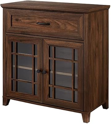 Walker edison emelia classic armoire d'appoint avec porte en verre détaillée