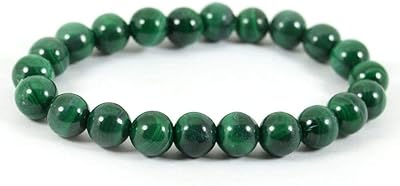 Bracelet en malachite naturelle 8 mm de marca pour la guérison, la rééducation